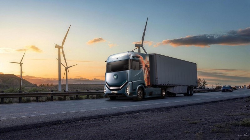 Full Intelligence | Cangqiong Intelligent Driving Full-Stack Empowerment - Foton Auman Galaxy 9 HWP Heavy Truck Drives Commercial Vehicle Intelligence Advancement